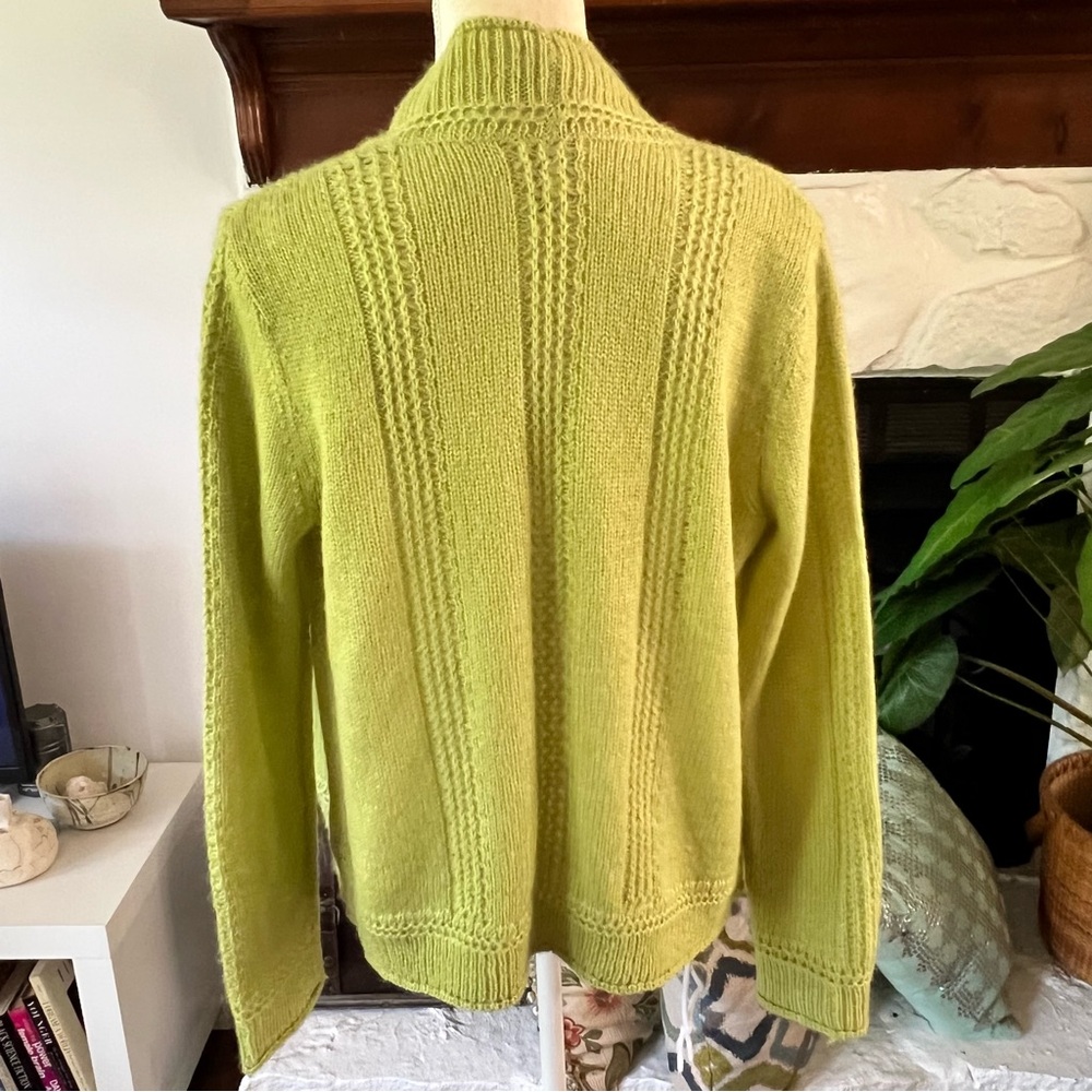 Chico's Lime Green Women's Open Cardigan Shrug Size 8 medium - Picture 7 of 7